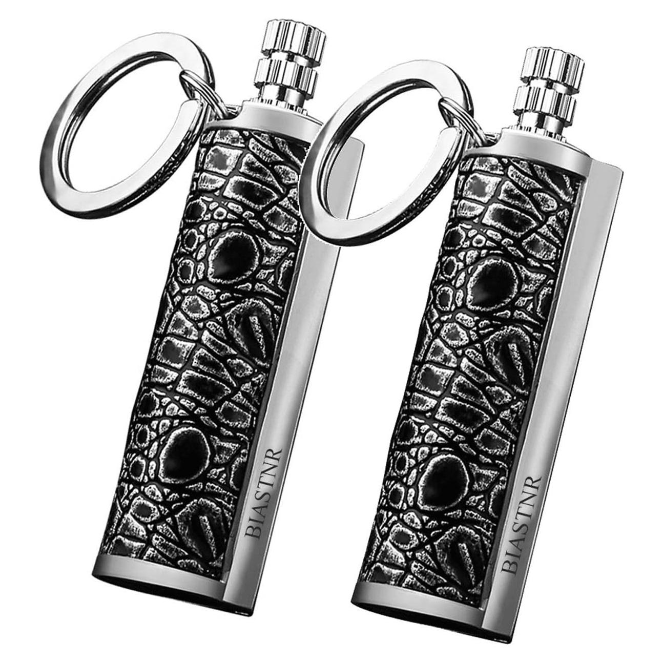 Encendedor de metal BIASTNR recargable para camping - 2 piezas