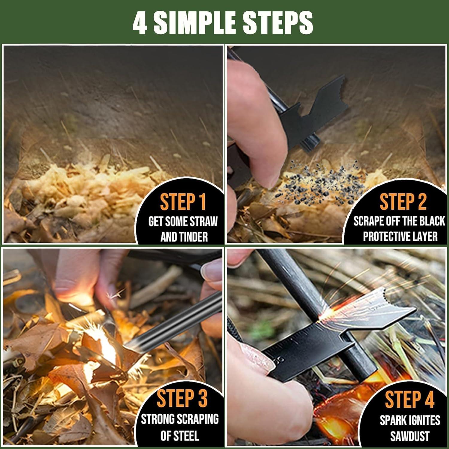 Kit de Iniciador de Fuego Yuztousp 6-en-1 Portátil