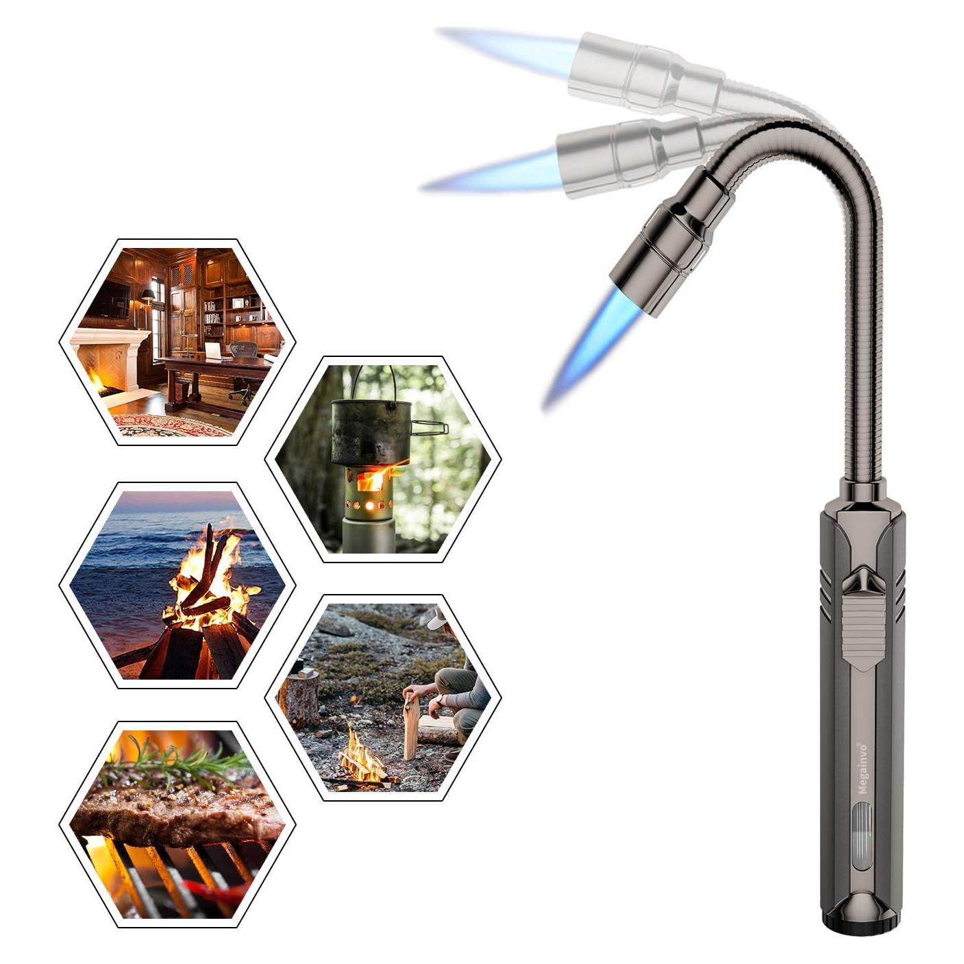 Encendedor de Butano Megainvo Antorcha Largo Recargable