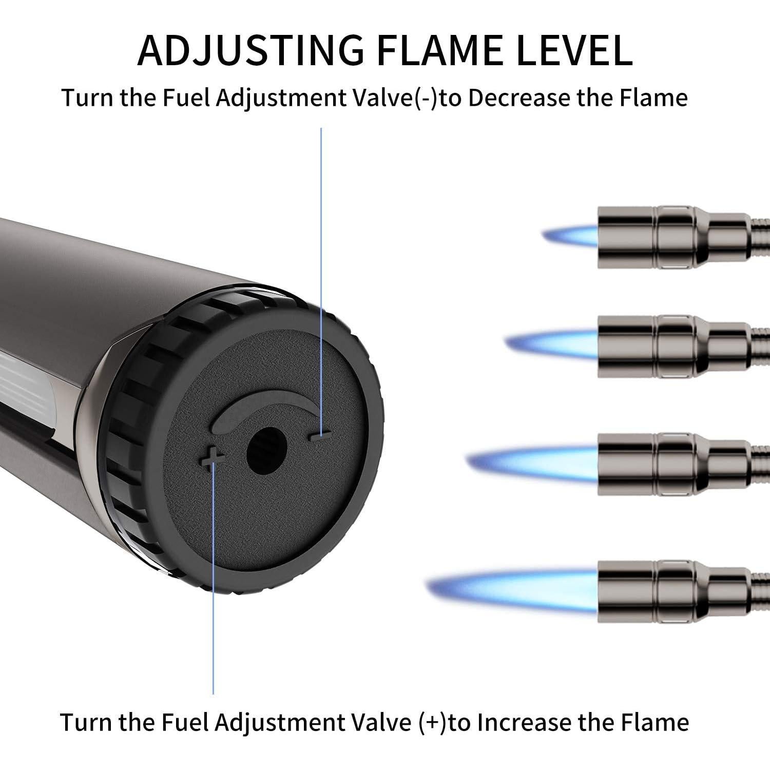 Encendedor de Butano Megainvo Antorcha Largo Recargable