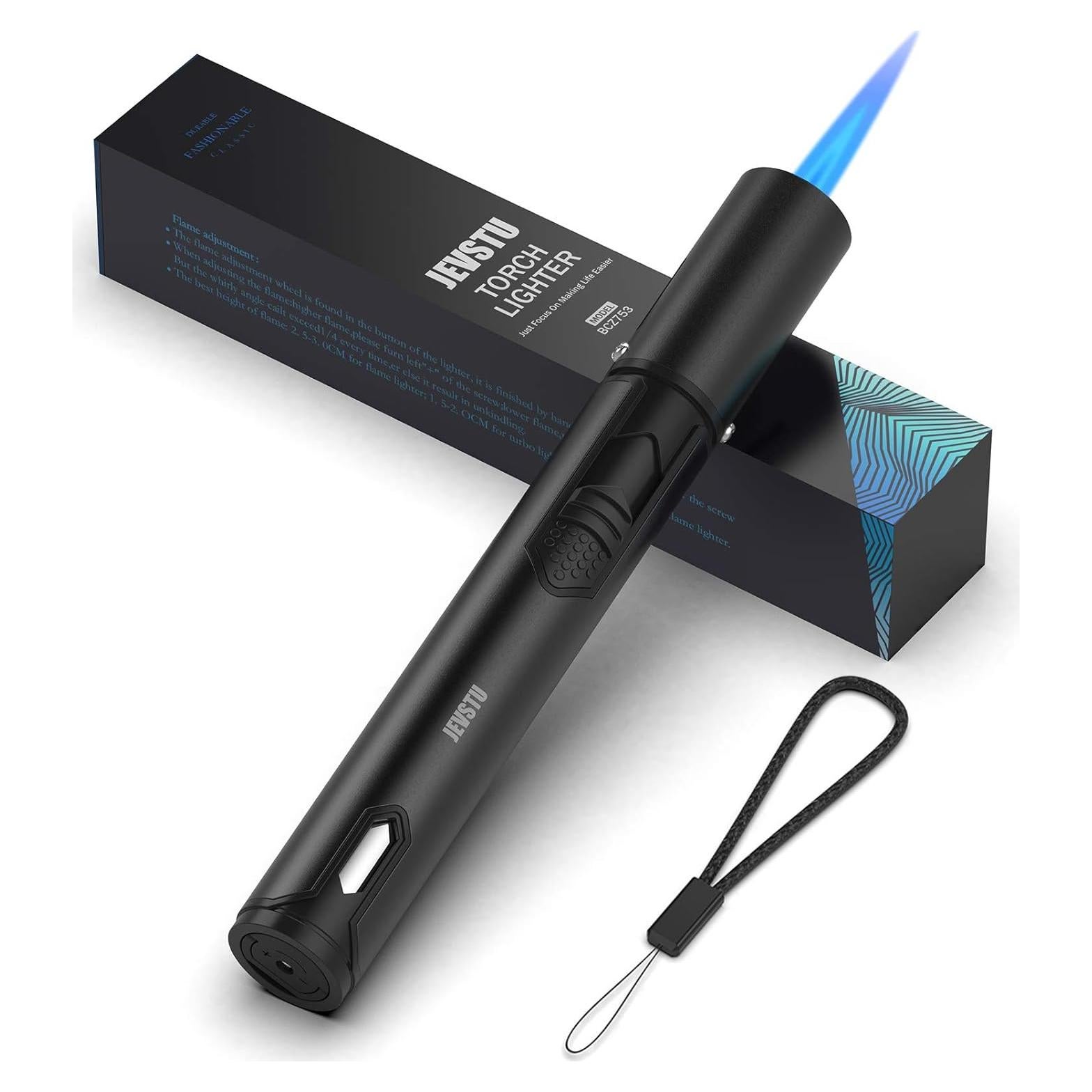 Encendedor de Antorcha JEVSTU Negro Ajustable a Prueba de Viento