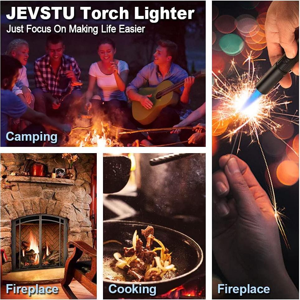 Encendedor de Antorcha JEVSTU Negro Ajustable a Prueba de Viento