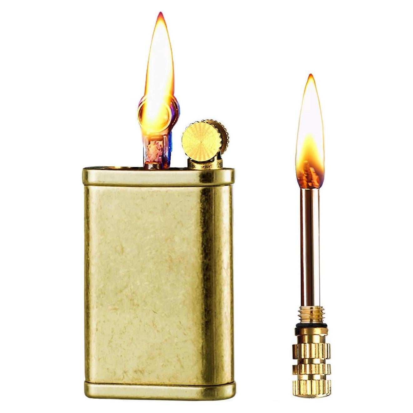 Encendedor Huaben GS123 Dorado Estriado 2 en 1 Camping