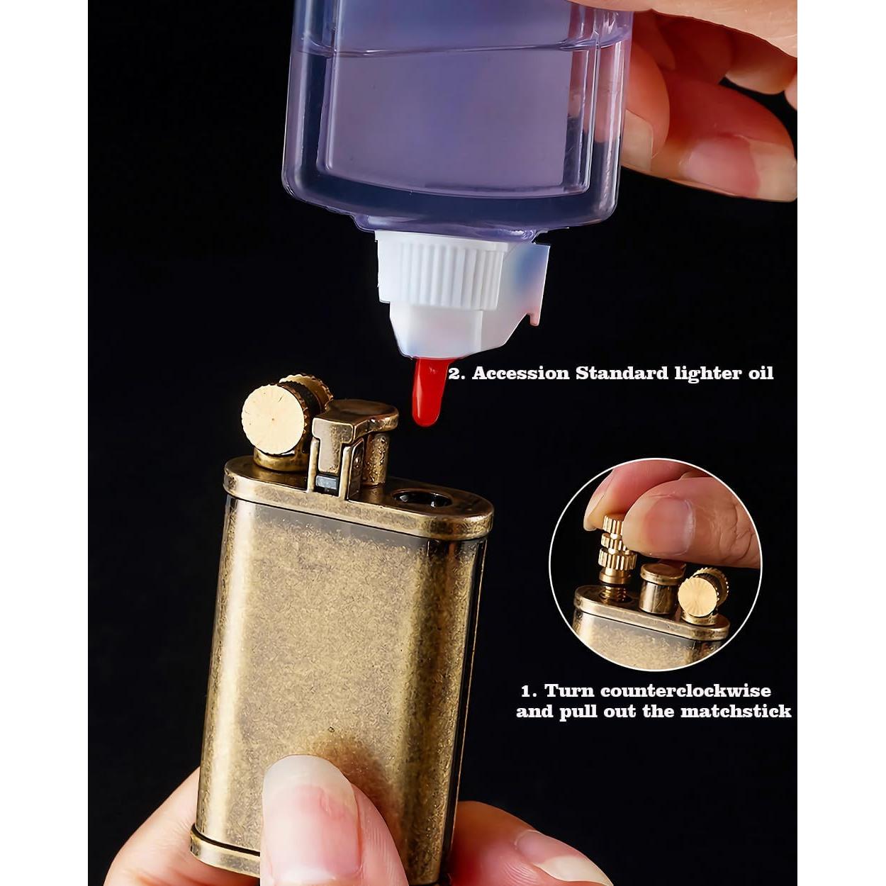 Encendedor Huaben GS123 Dorado Estriado 2 en 1 Camping