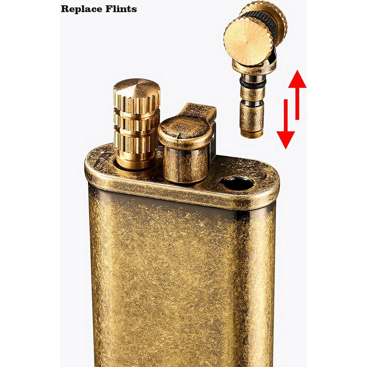 Encendedor Huaben GS123 Dorado Estriado 2 en 1 Camping