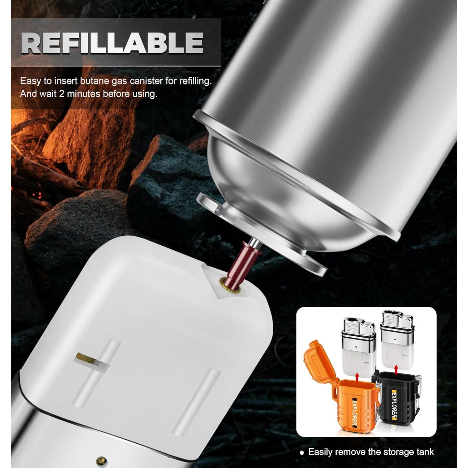 Encendedores de Antorcha Lafagiet 2 Paquetes Butano a Prueba de Agua