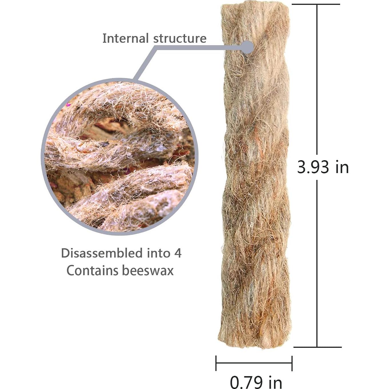 GOLDACE100% Windproof, Rainproof and Moisture- Emergency Survival Tool Kits| Long-Lasting Fire Starters for Campfires| Camping Cooking Kindling Tinder| fire Rope Hemp core| Unlimited Shelf Life