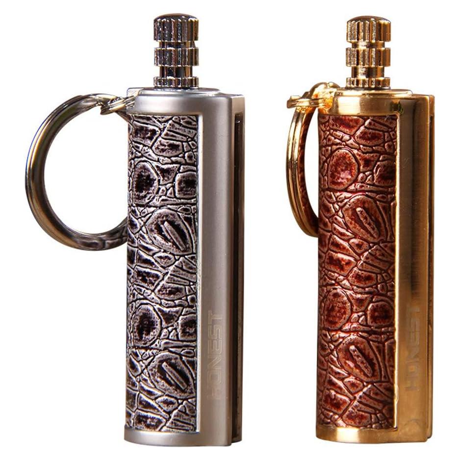 Encendedor de metal WIZOLA a prueba de agua rojo y negro