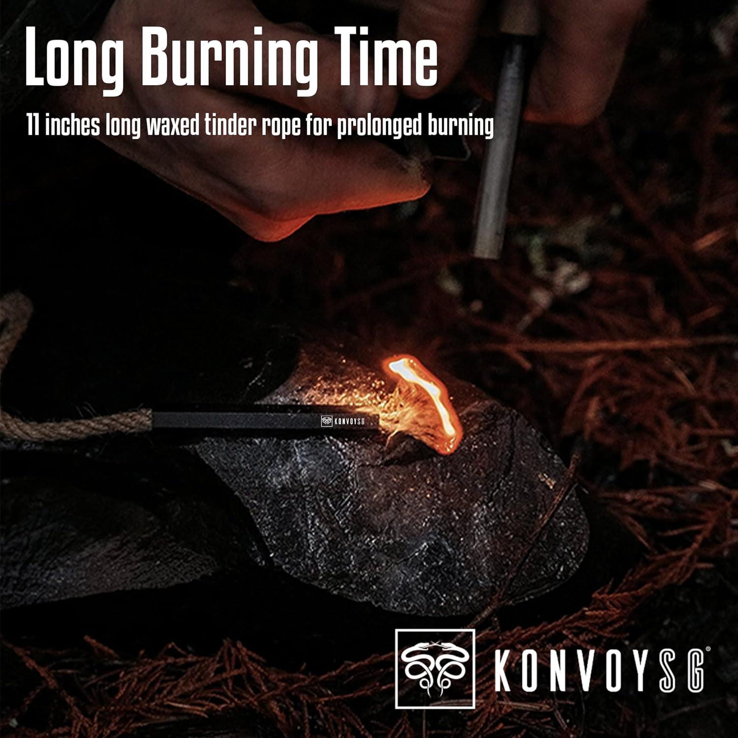 Kit de Inicio de Fuego KonvoySG - Cuerda de Yesca 27,94 cm