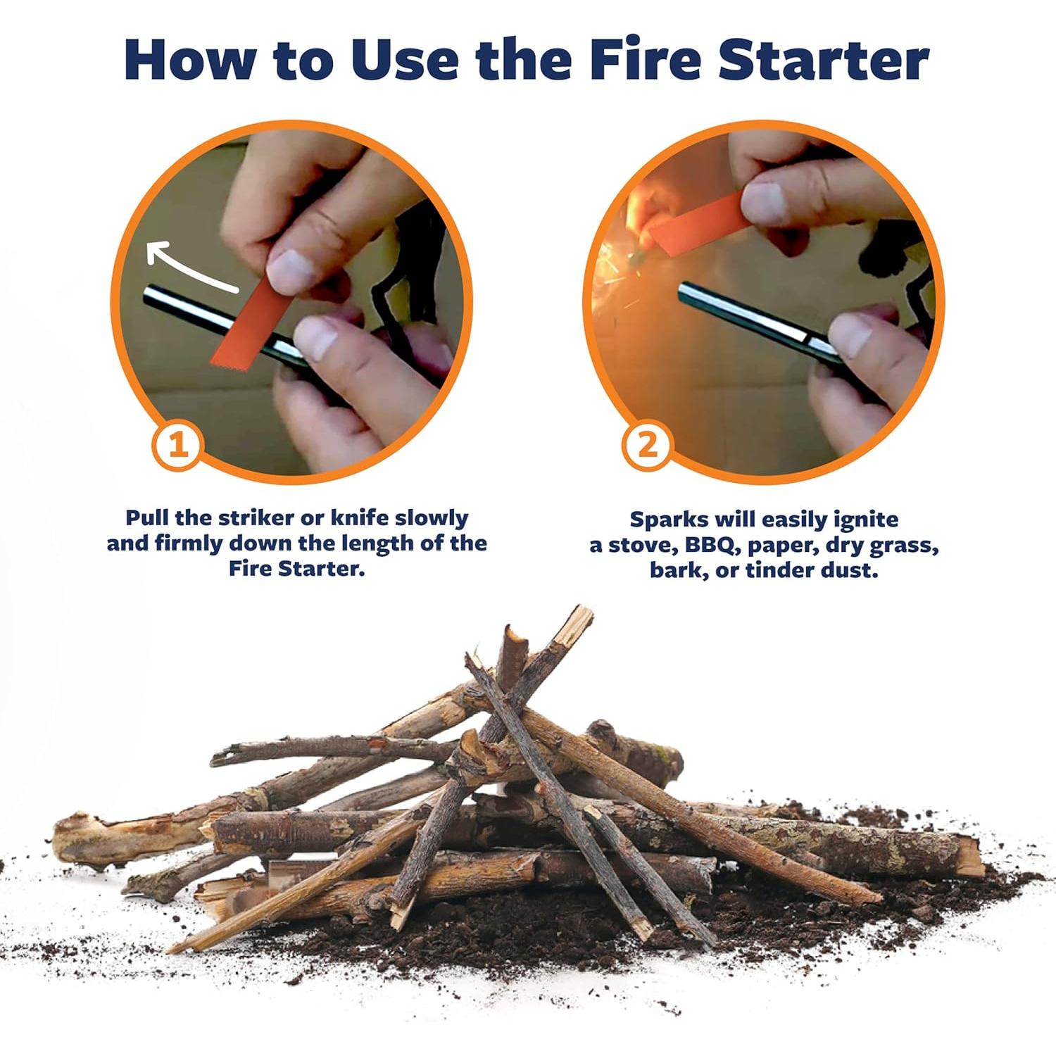 Encendedor de Fuego Prep-Right - 12 Piezas de Supervivencia