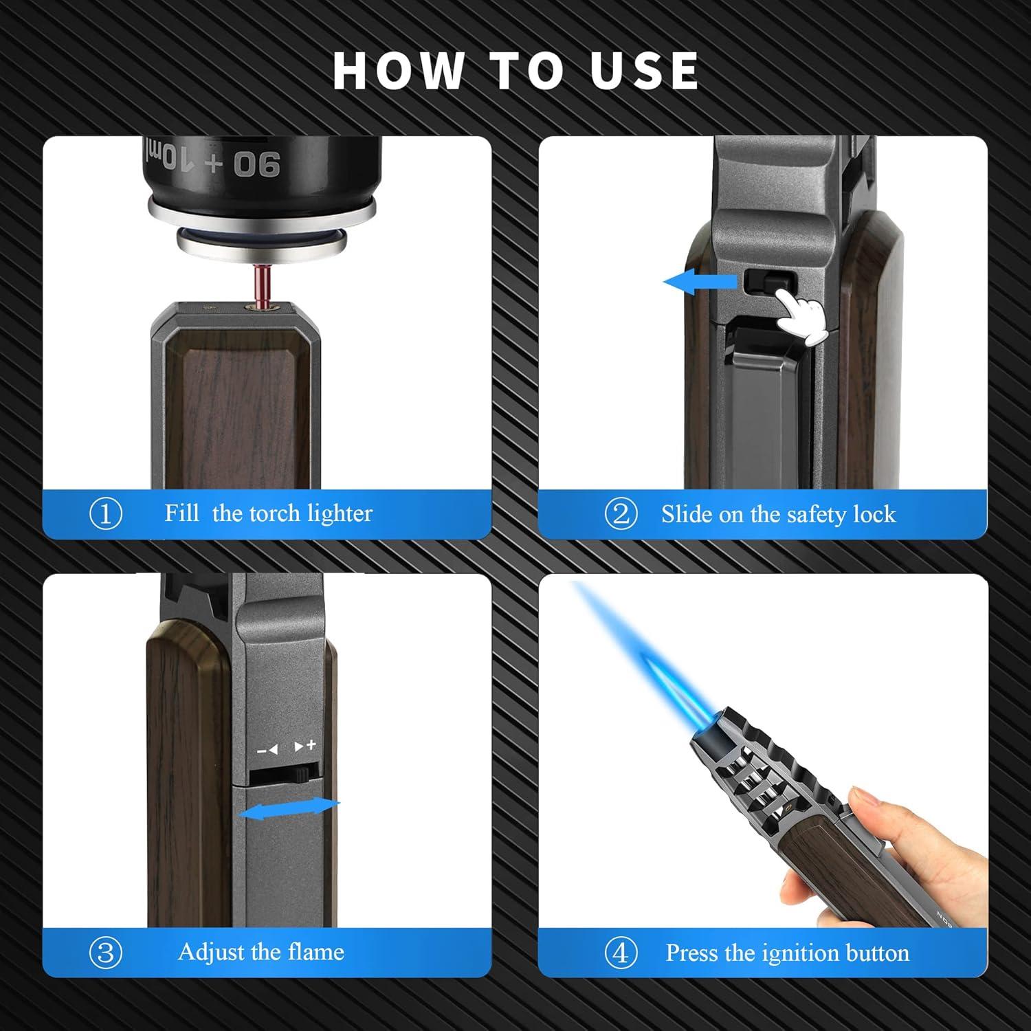 Encendedor Butano Samniu FireSaber Llama Ajustable 19.81 cm