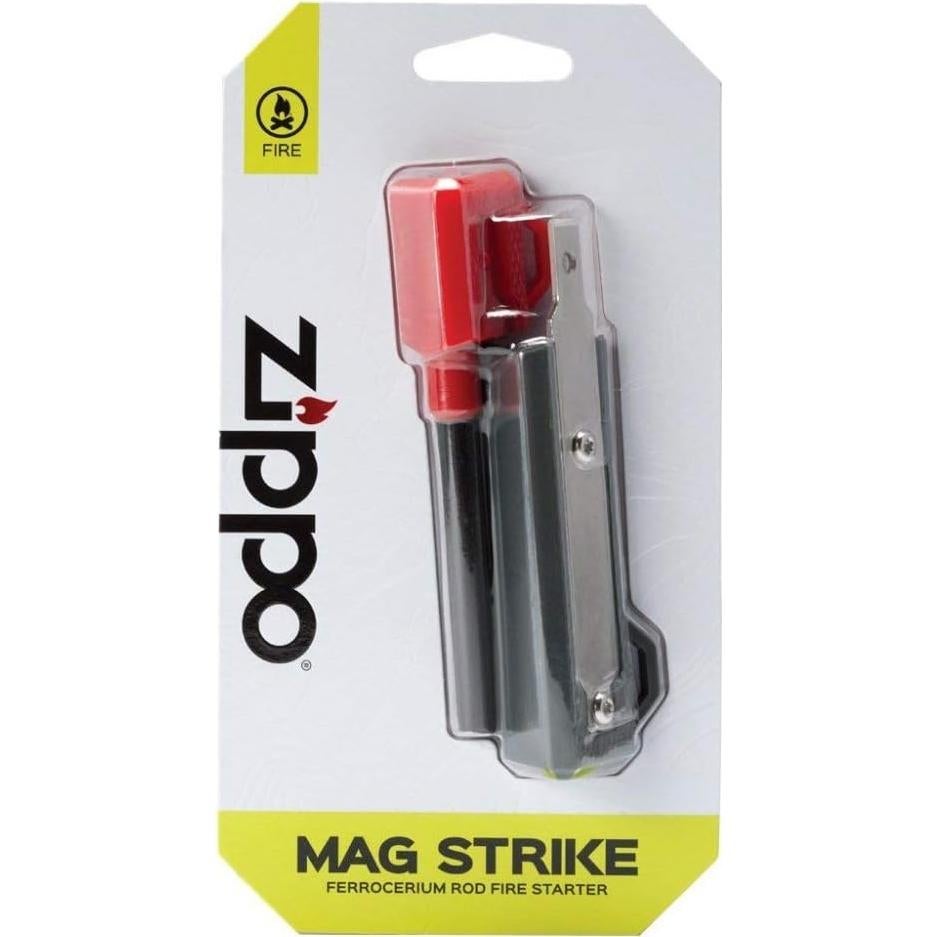 Encendedor Zippo Mag Strike Rojo con Chispas Rápidas