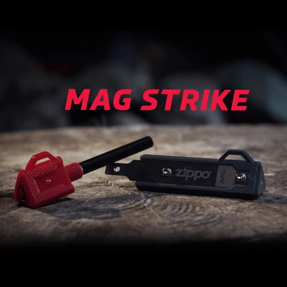 Encendedor Zippo Mag Strike Rojo con Chispas Rápidas