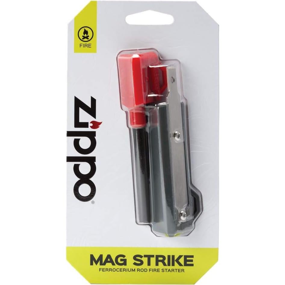Encendedor Zippo Mag Strike Rojo con Chispas Rápidas