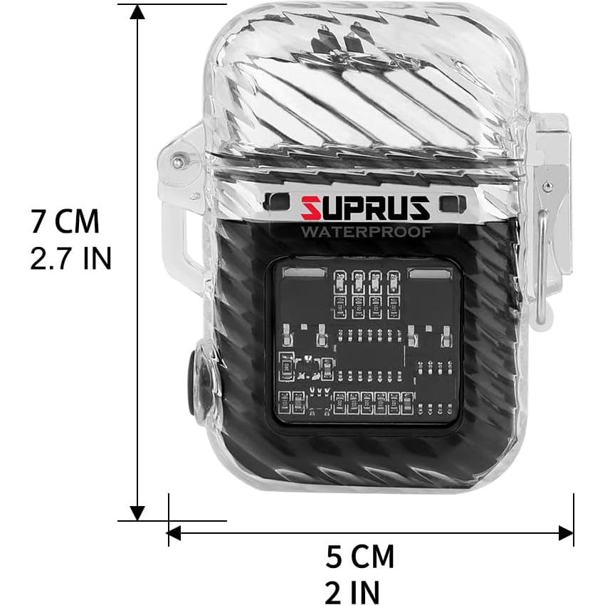 Encendedor Eléctrico SUPRUS Doble Arco Recargable a Prueba de Viento