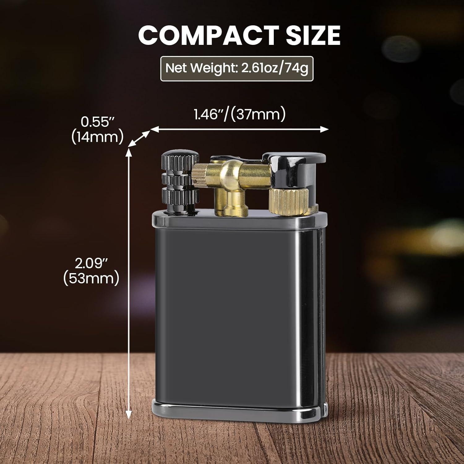 Encendedor Vintage Choicedc de Queroseno Negro Recargable