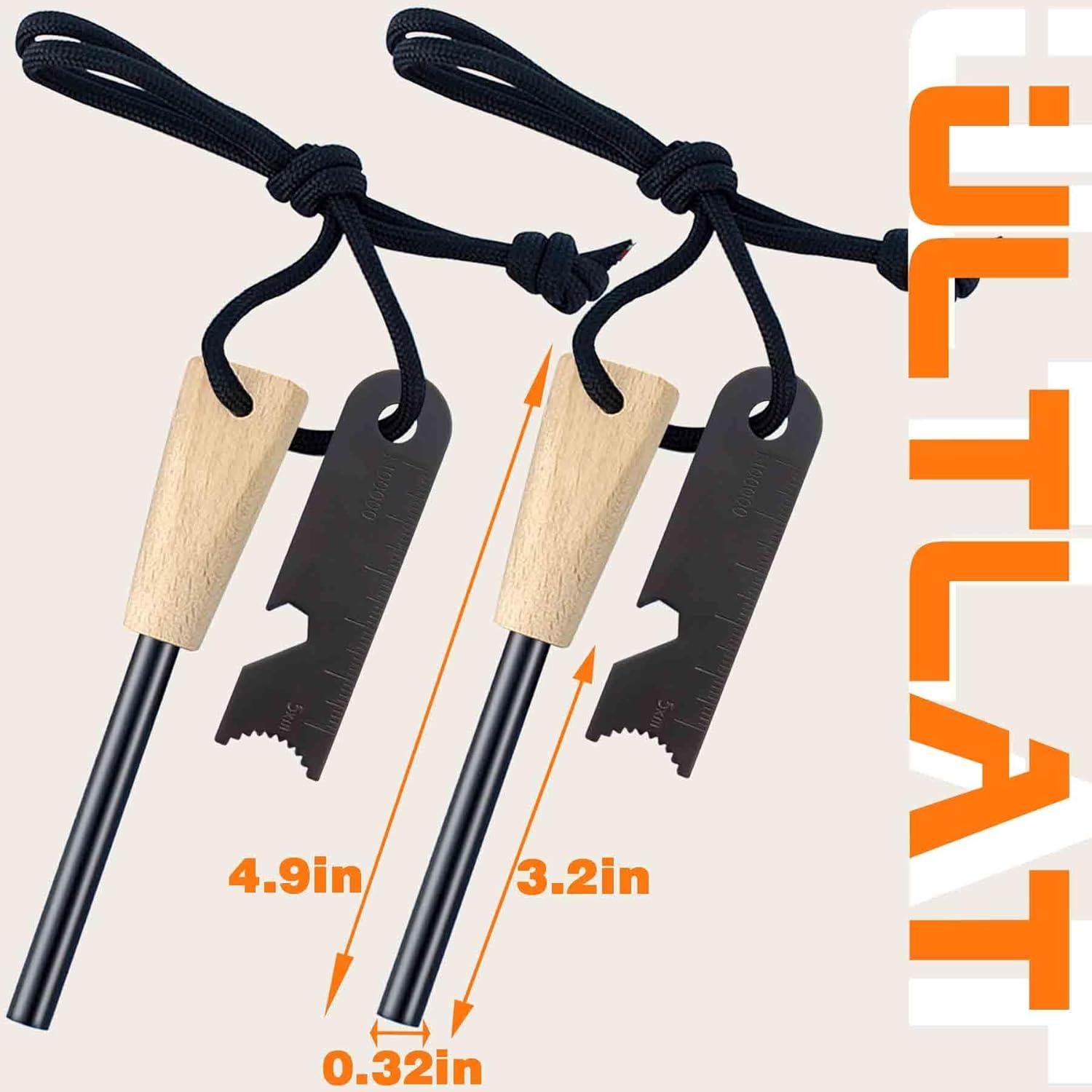 Encendedor de Fuego ULTLAT 2 Paquetes Camping y Senderismo