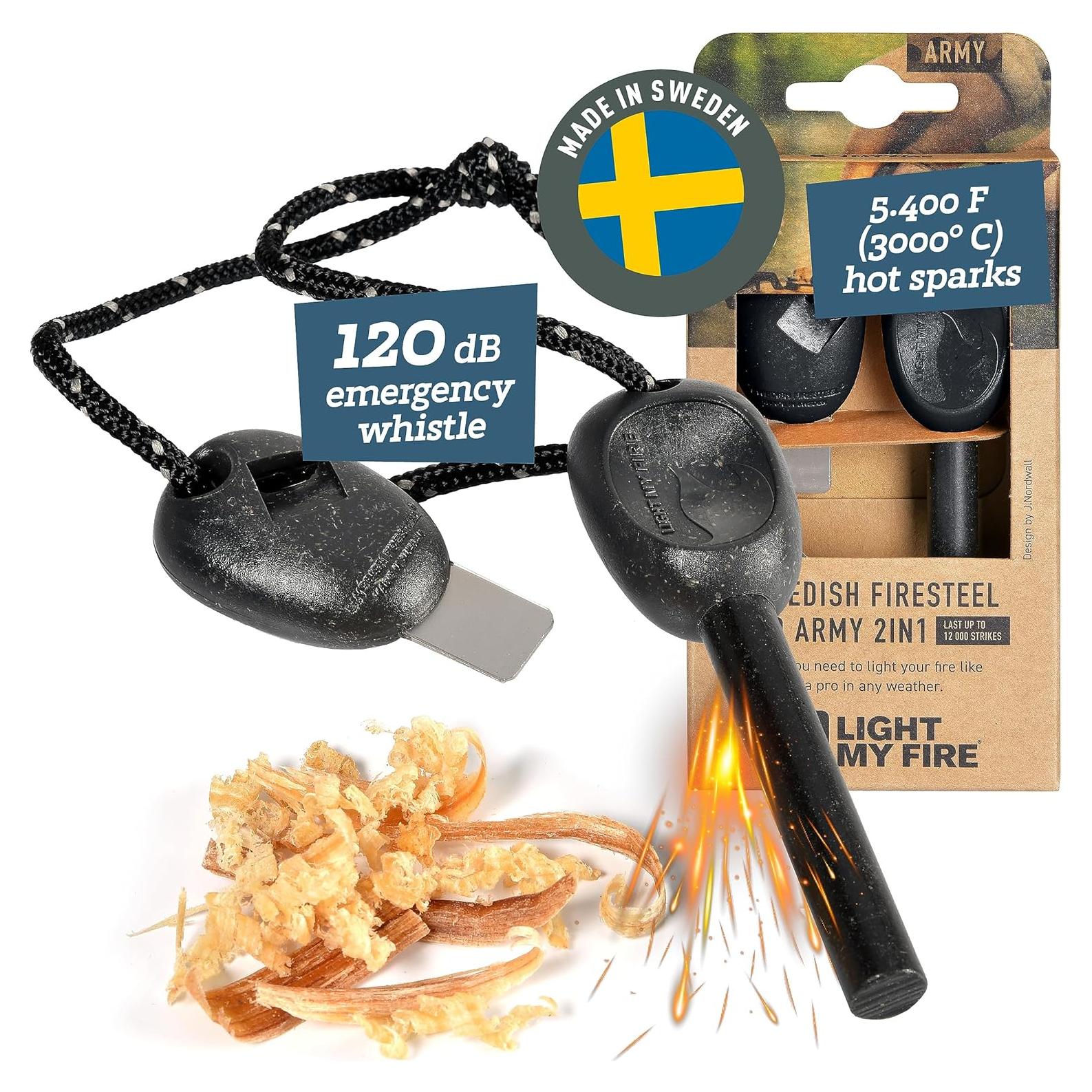 Encendedor de fuego Light My Fire FireSteel Army - 12,000 golpes