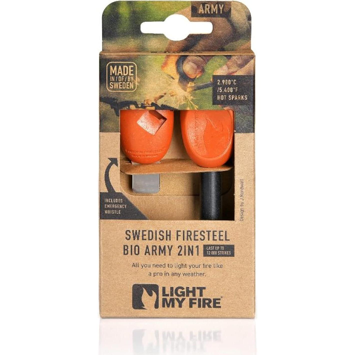 Encendedor de fuego Light My Fire FireSteel Army - 12,000 golpes