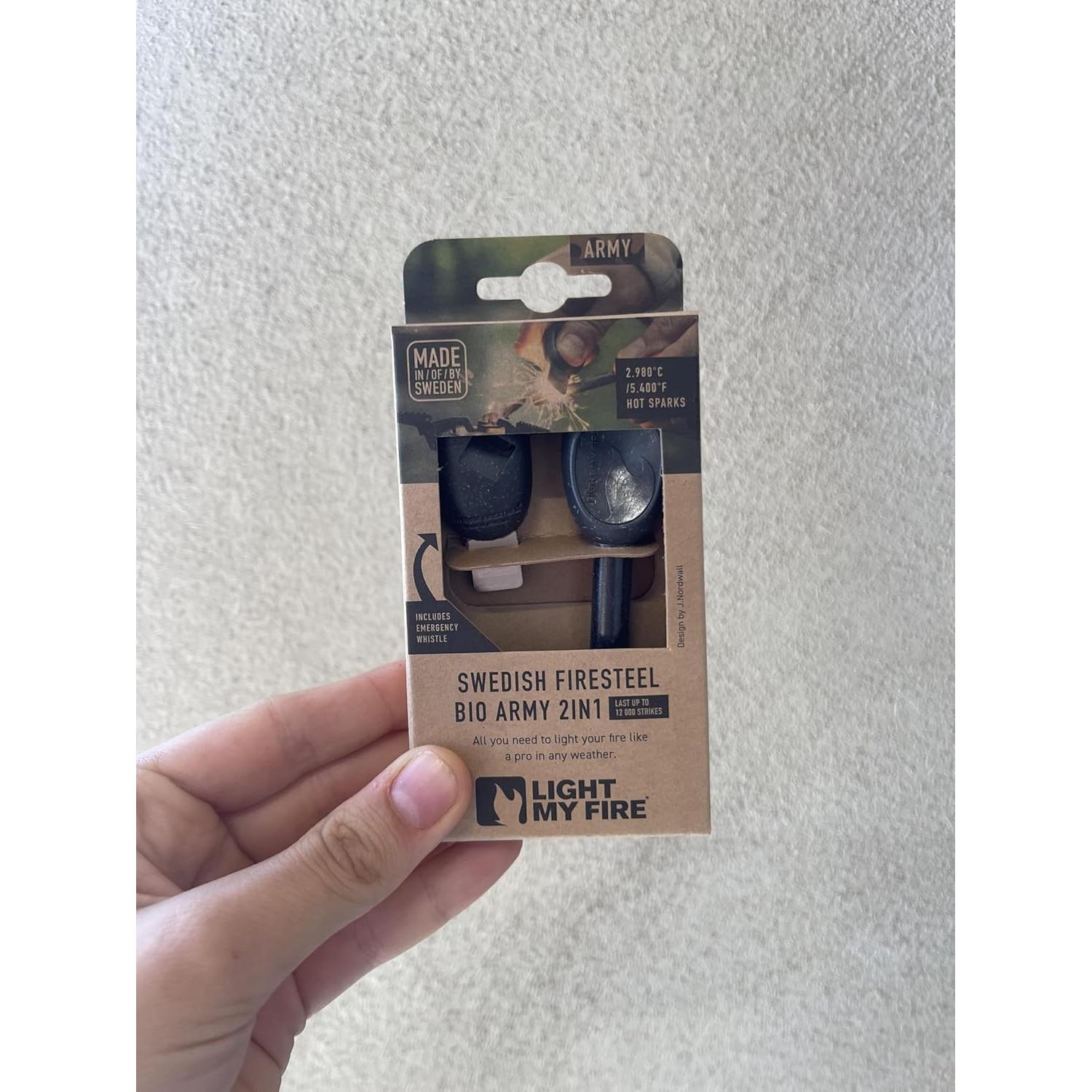 Encendedor de fuego Light My Fire FireSteel Army - 12,000 golpes
