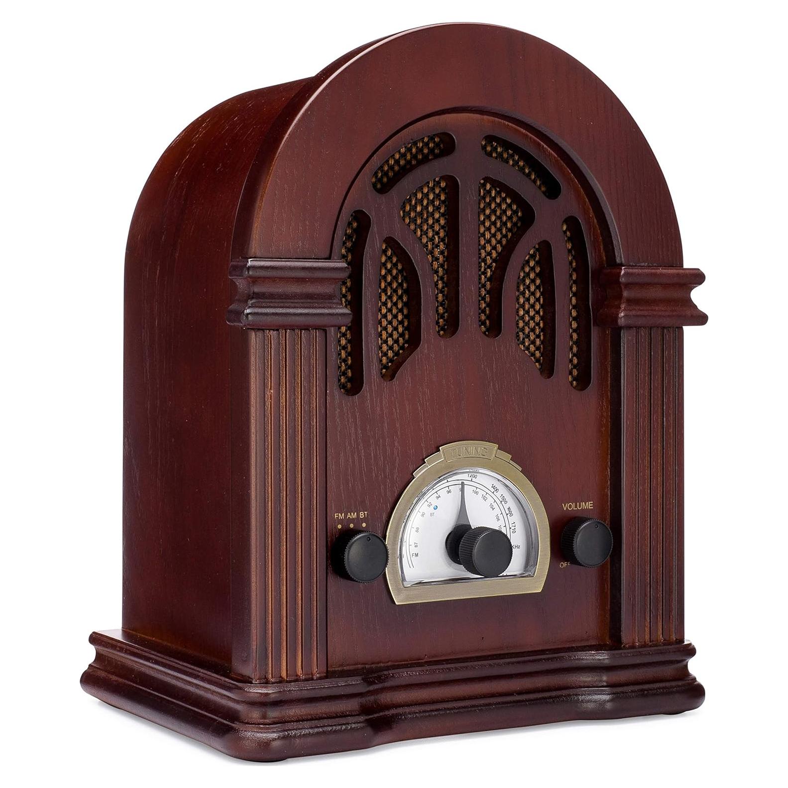 Radio Retro AM/FM ClearClick Bluetooth Madera Vintage 2.15 kg