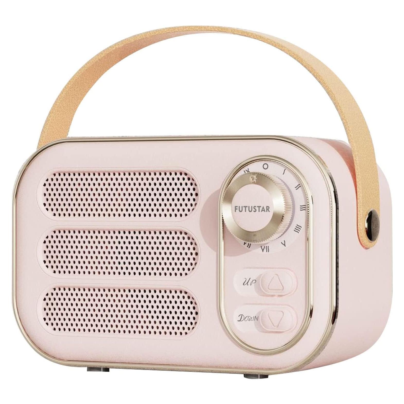 Altavoz Bluetooth Retro Anliato JS-5037 Rosa 5W Portátil