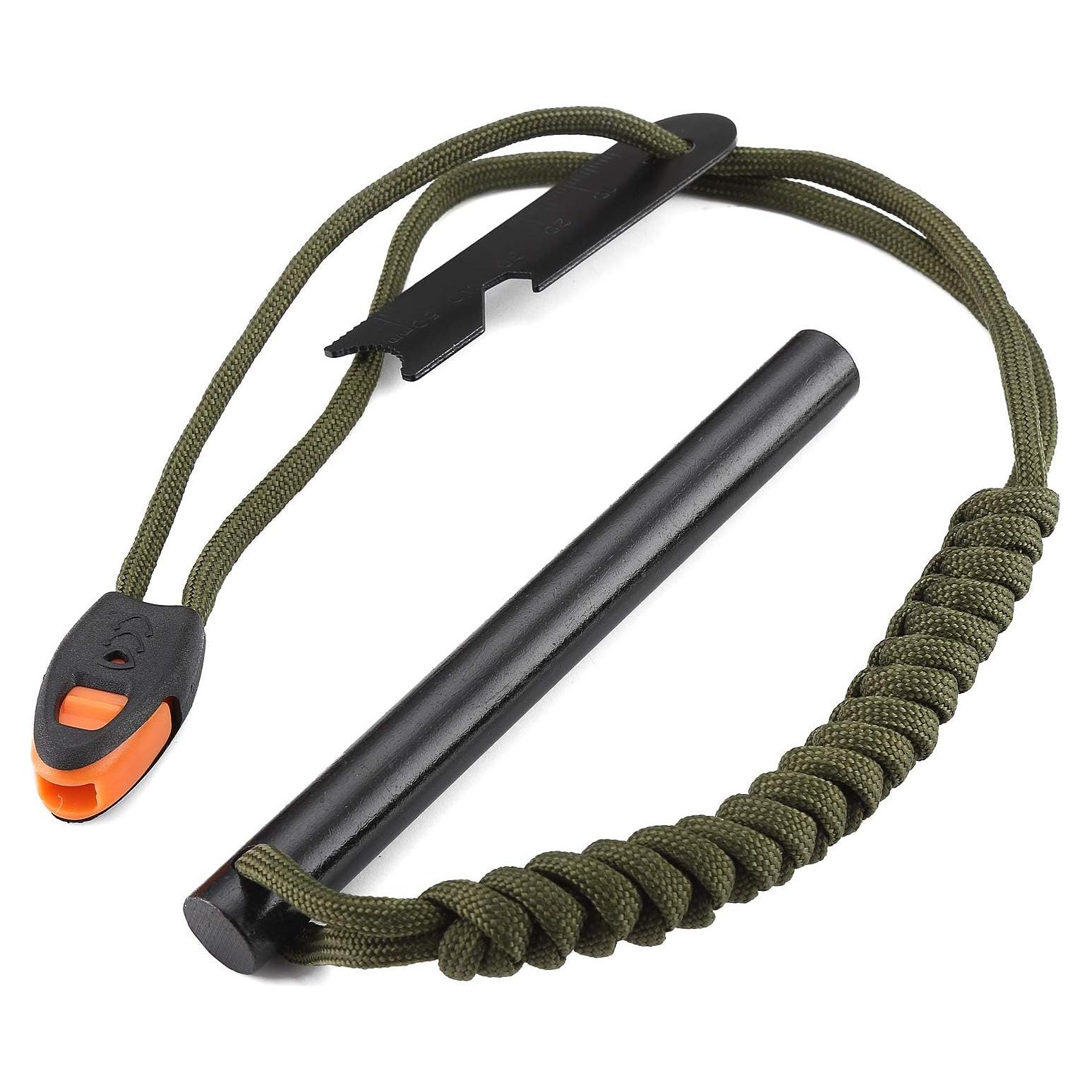 Encendedor de Emergencia FOSTAR Ferrocerio con Silbato y Paracord