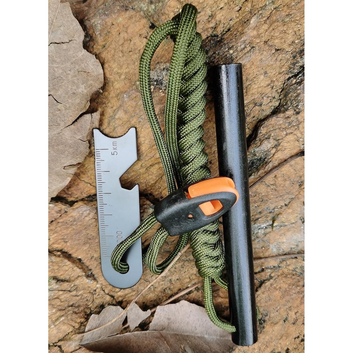 Encendedor de Emergencia FOSTAR Ferrocerio con Silbato y Paracord