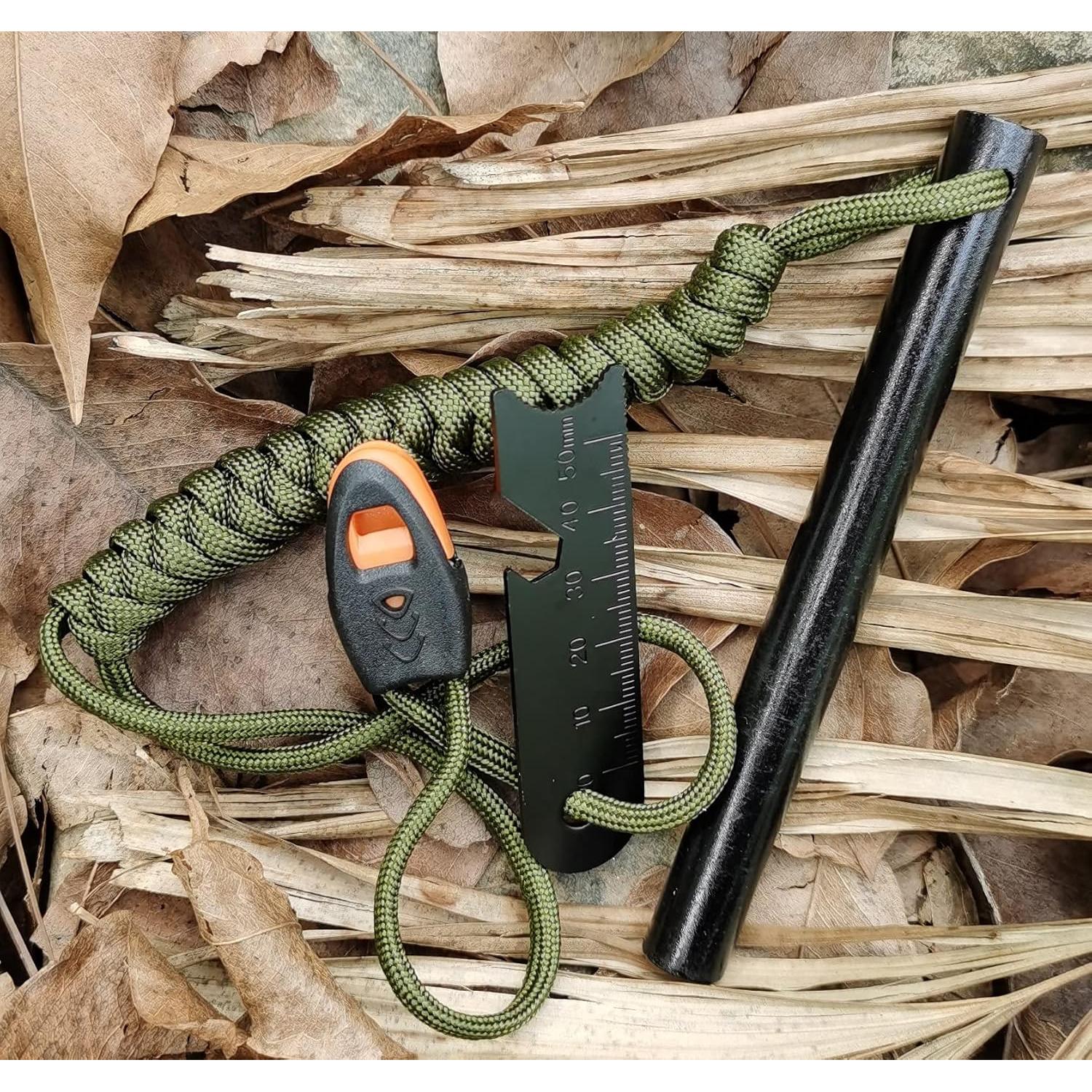 Encendedor de Emergencia FOSTAR Ferrocerio con Silbato y Paracord