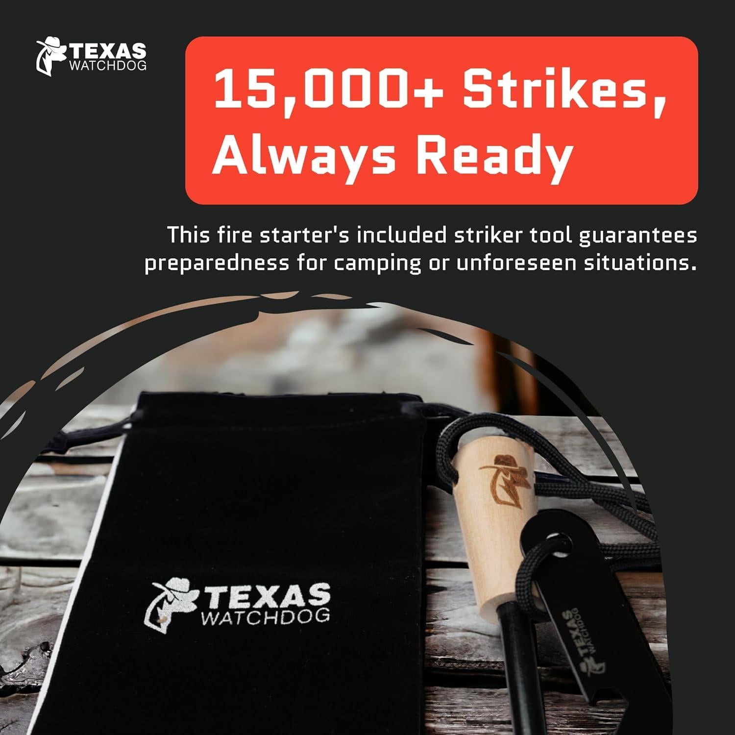 Kit Encendedor de Fuego Texas Watch Dog - Ferrocerio y Acero