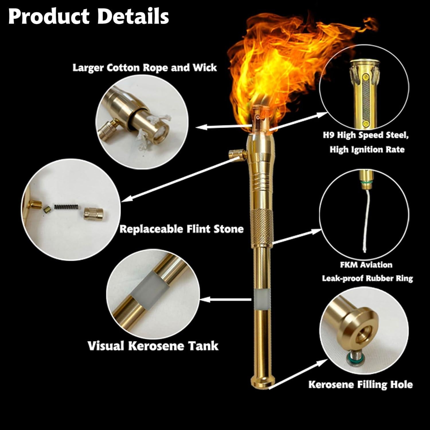 Encendedor de Trinchera XQBBIDM Vintage Cobre Recargable