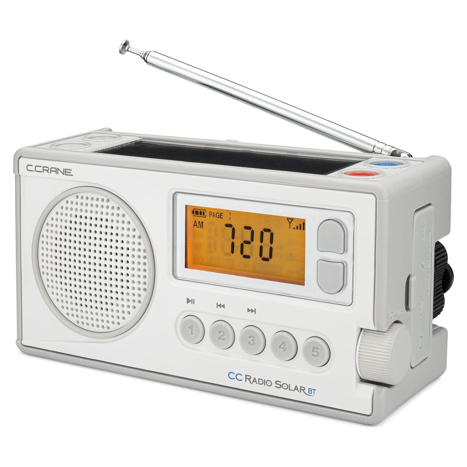 Radio de Emergencia C. Crane CCRadio Solar Bluetooth NOAA