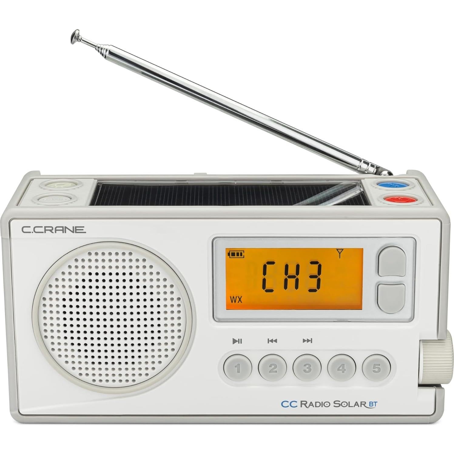 Radio de Emergencia C. Crane CCRadio Solar Bluetooth NOAA