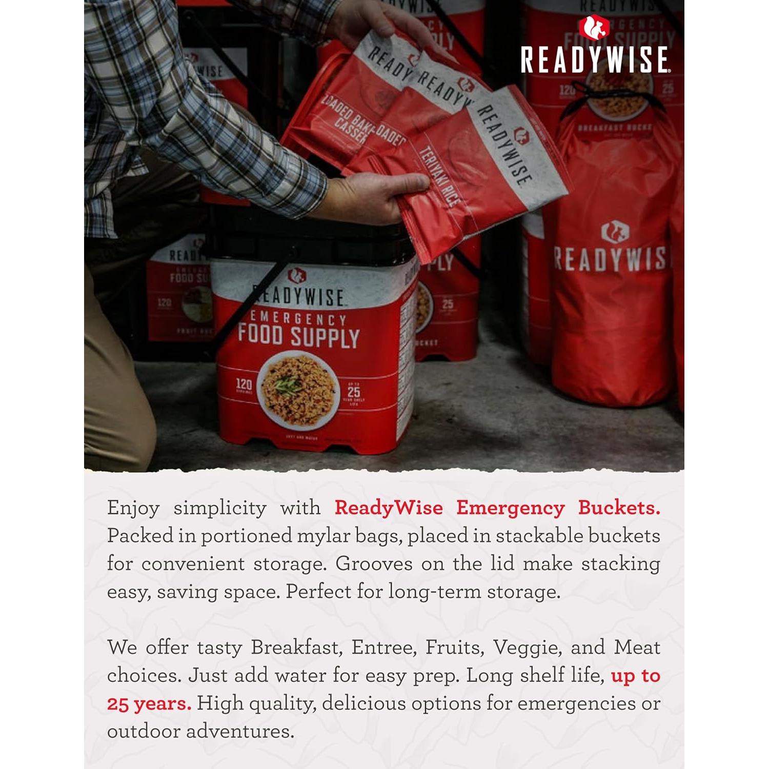 Balde de Comida de Emergencia ReadyWise 88 Porciones