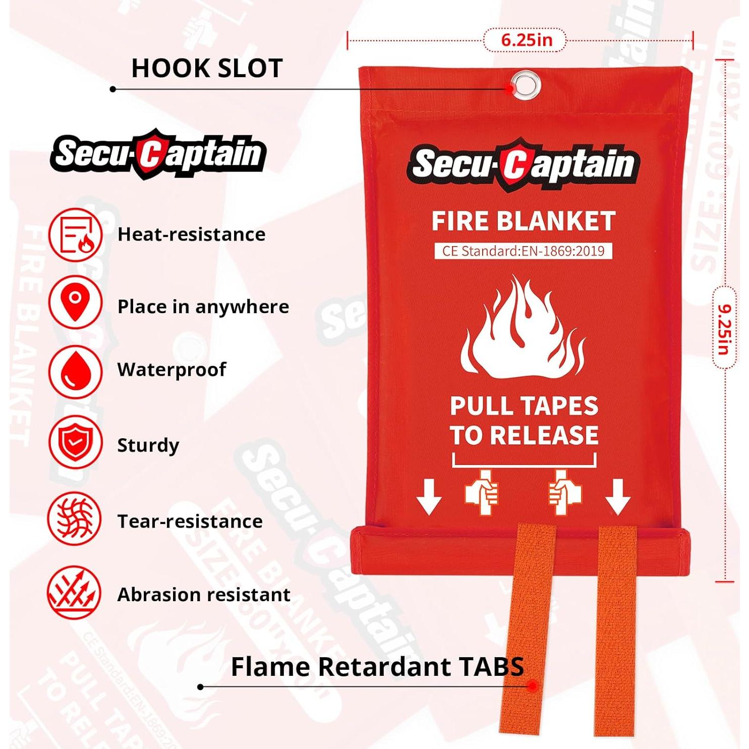 Manta de Fuego SecuCaptain 2 Unidades 101,6 cm x 101,6 cm