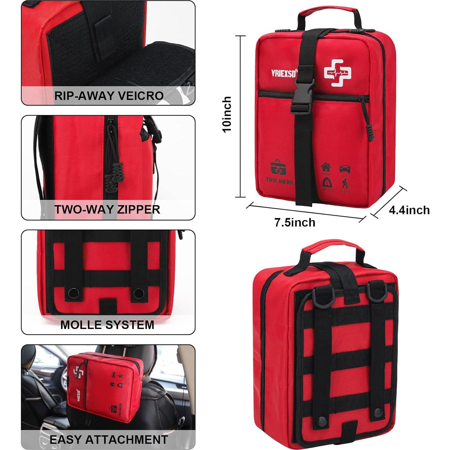 Kit de Primeros Auxilios VRIEXSD 400 Piezas para Emergencias