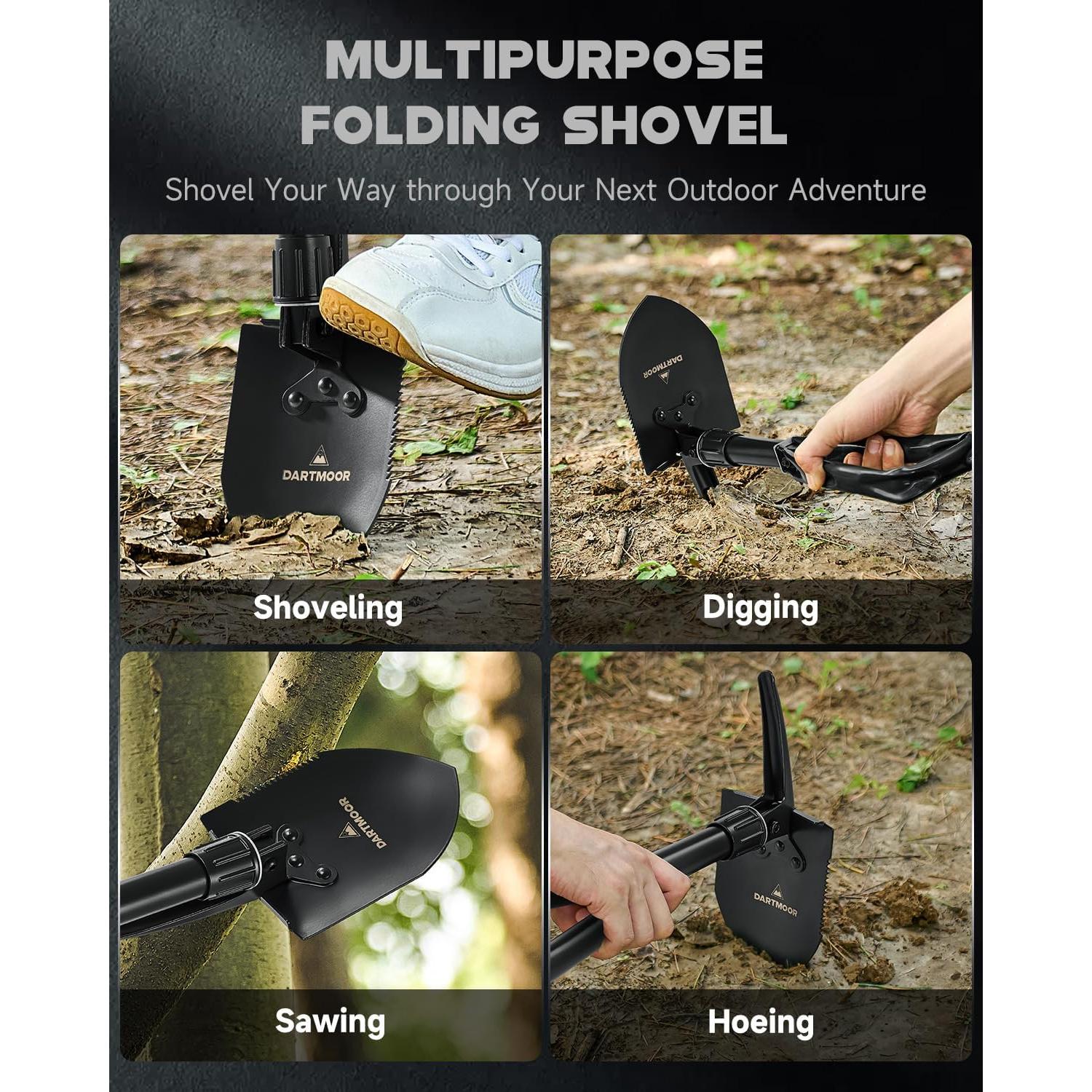 Pala Plegable DARTMOOR de Acero Carbono 0.67 kg Compacta