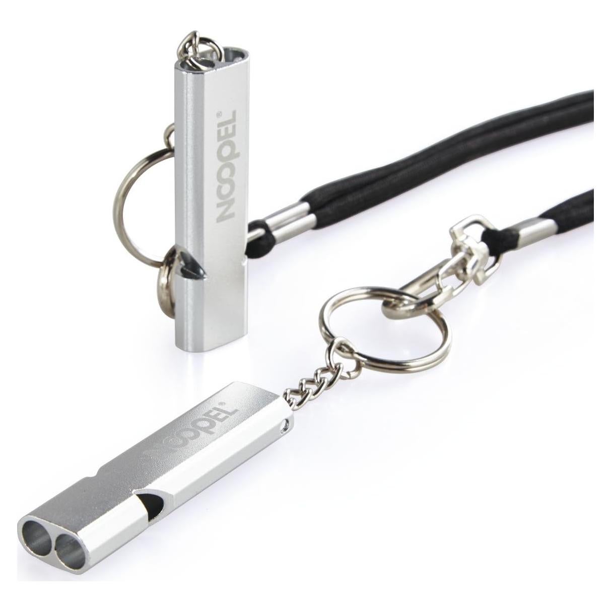 Silbato de Emergencia Noopel 2 Piezas Aluminio Ruidoso