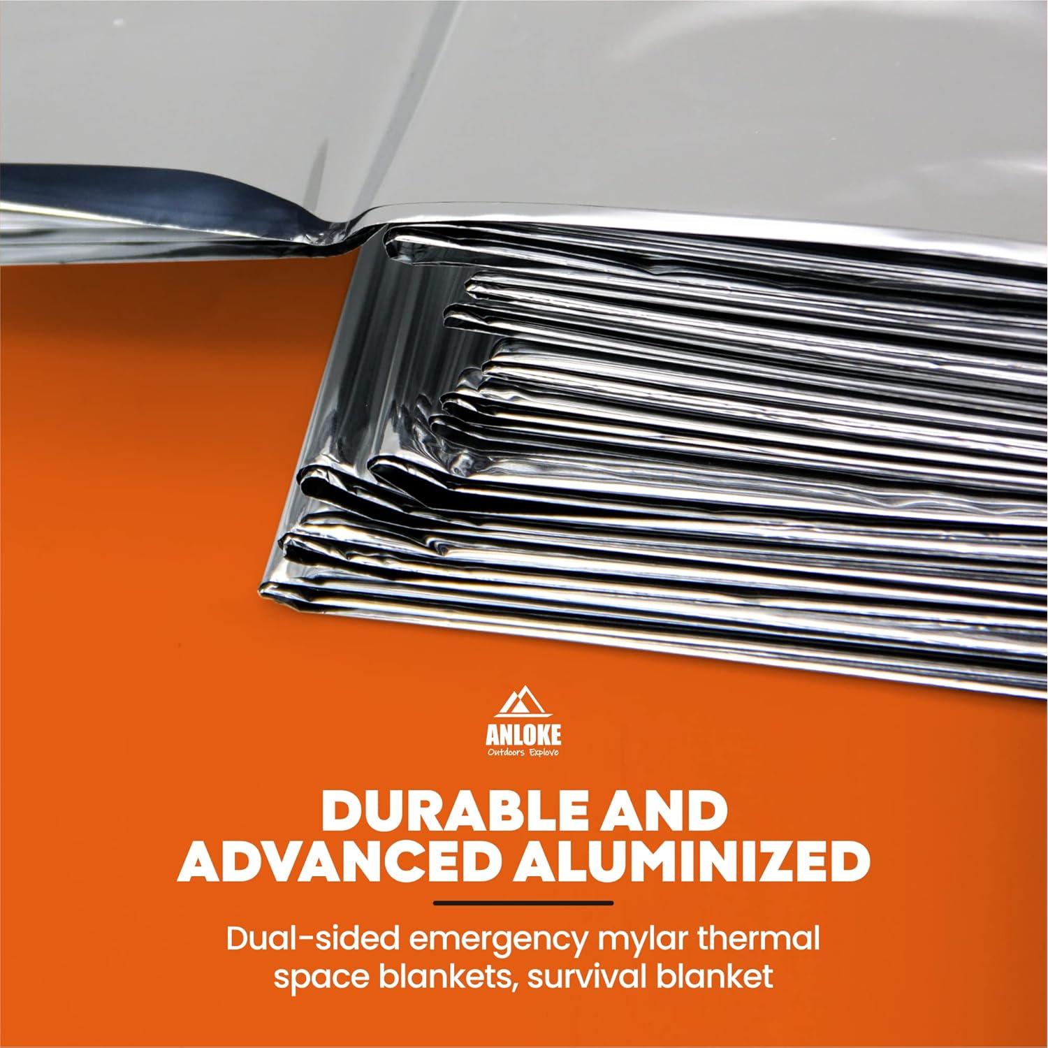 Manta Térmica ANLOKE 10 Paquete 82x64 cm Supervivencia