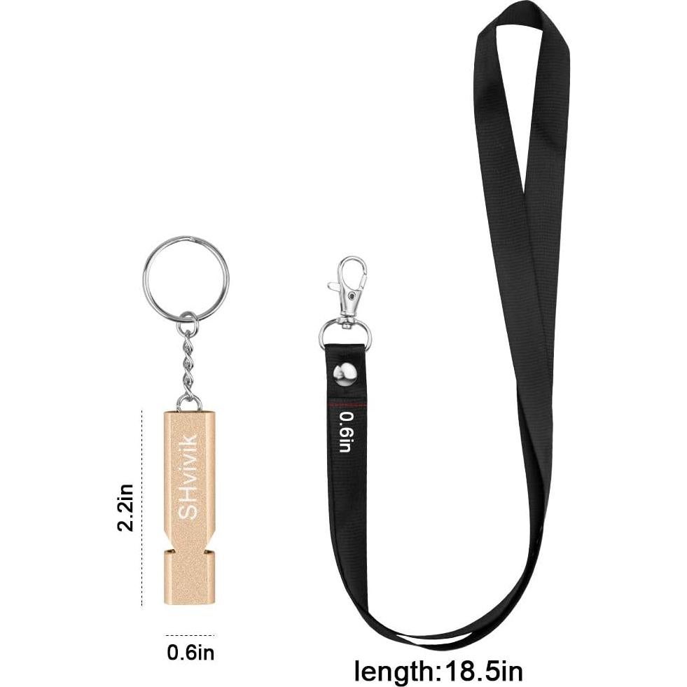 Silbato de Emergencia SHvivik 2PCS Doble Tubo Alta Sonoridad