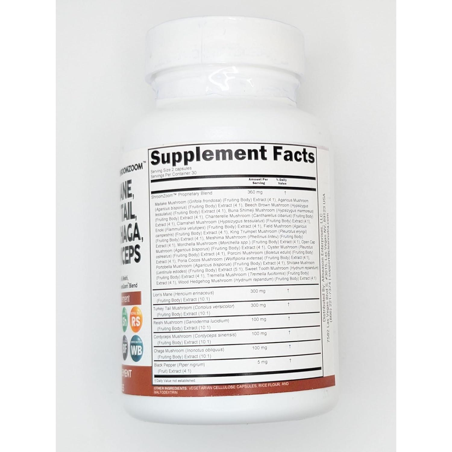 Suplemento de Champiñón Clean Nutraceuticals 20 en 1