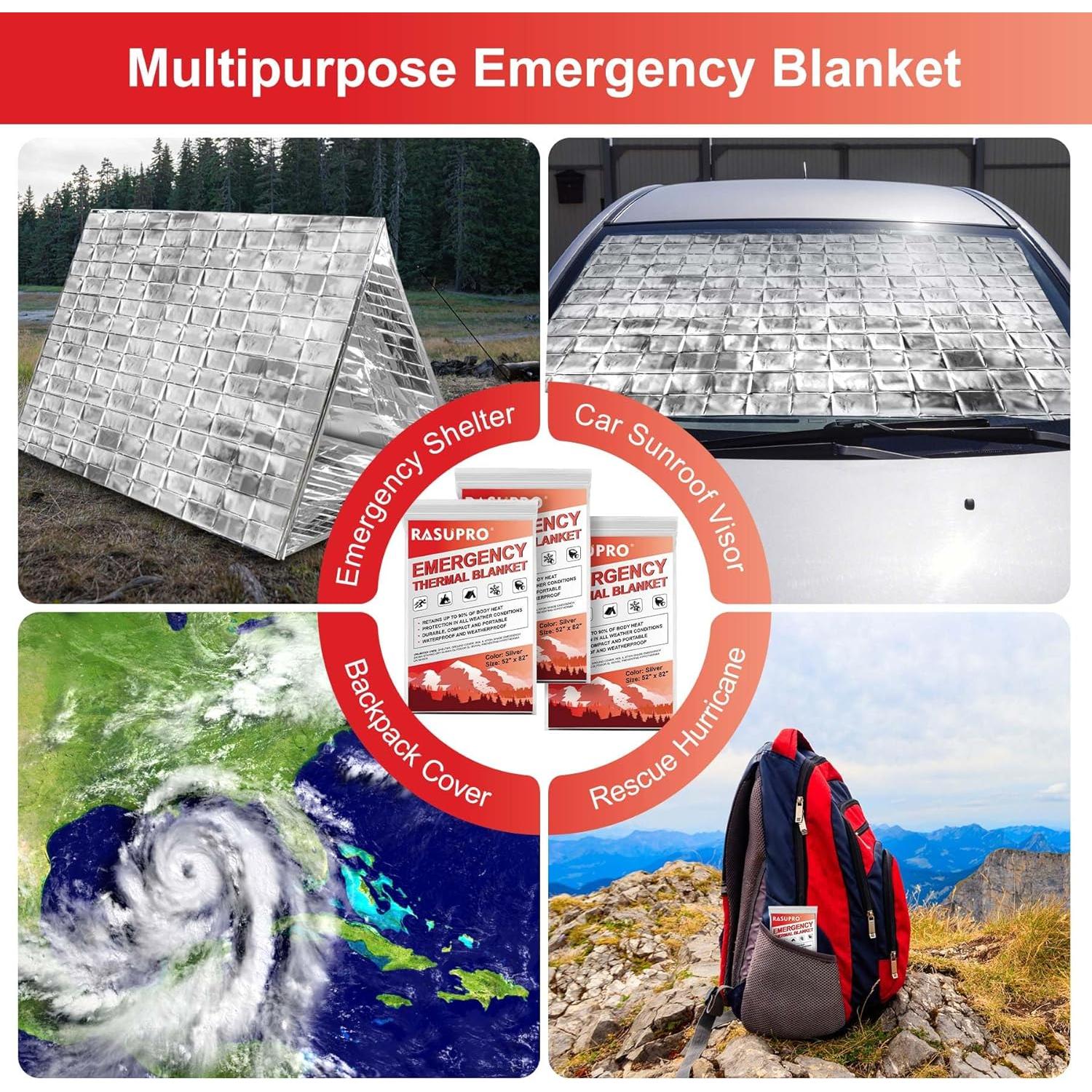 Paquete de 9 mantas de emergencia Rasupro Mylar térmicas