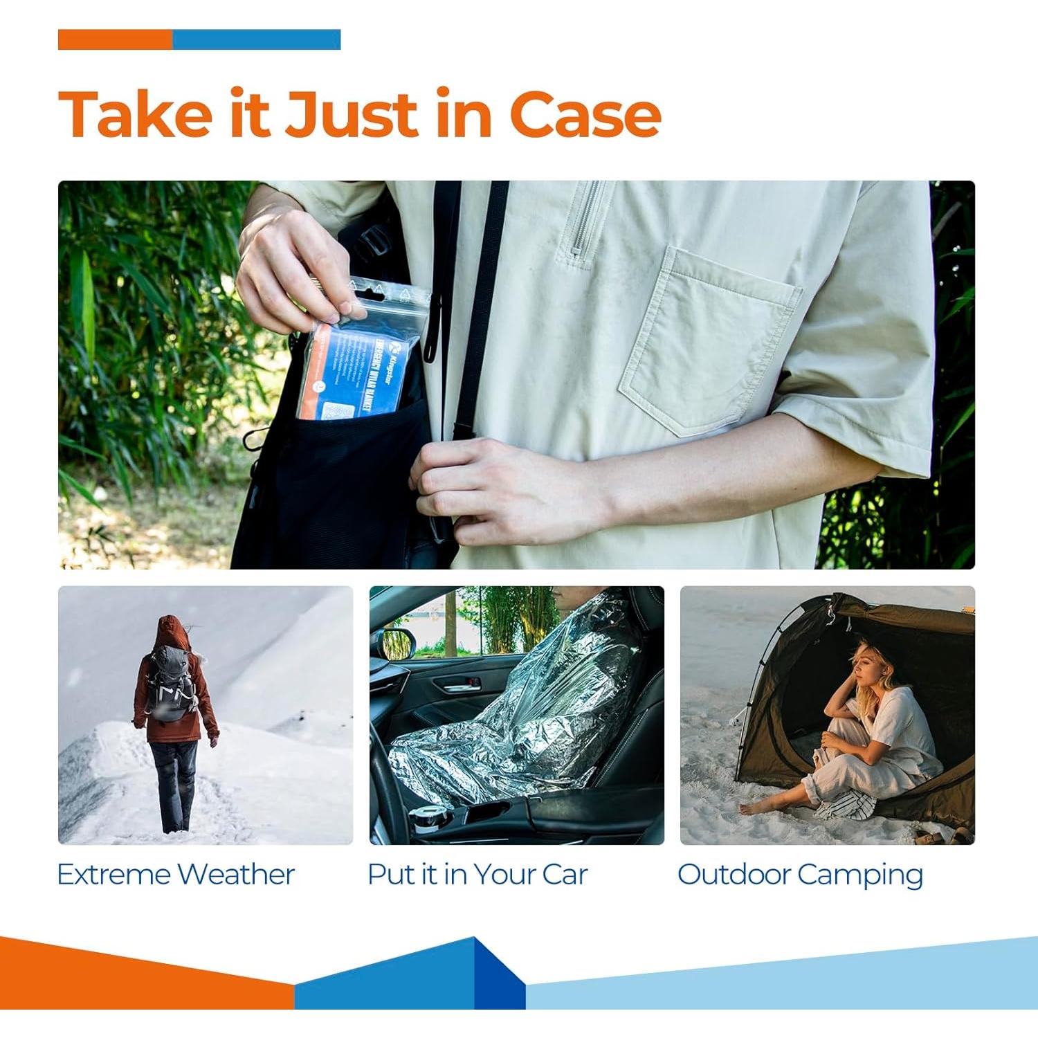 Mantitas Térmicas Mylar K Kingstar 4 Paquetes 213x132 cm