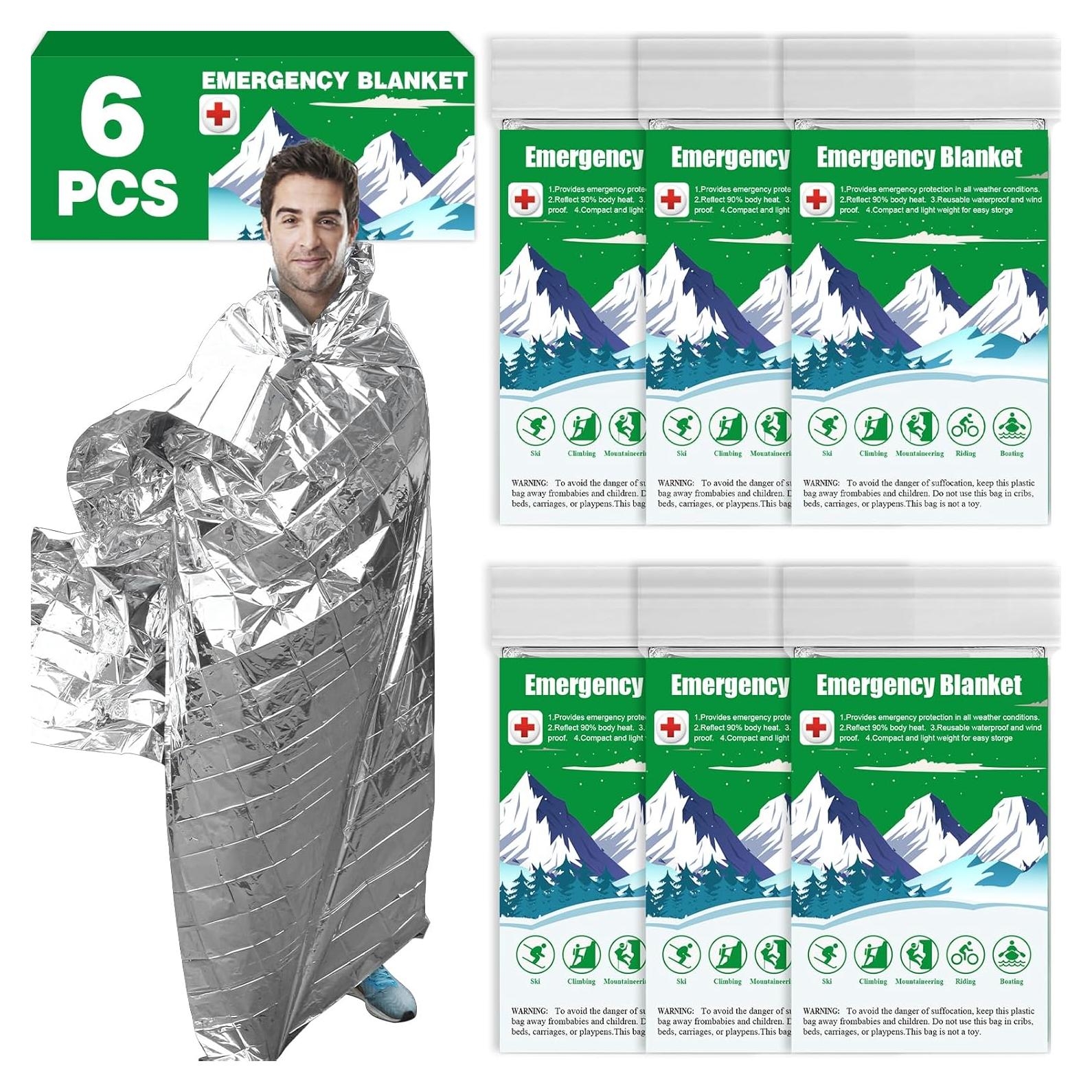 CXYARY Manta Térmica de Mylar 6 Pcs 213x132 cm Camping