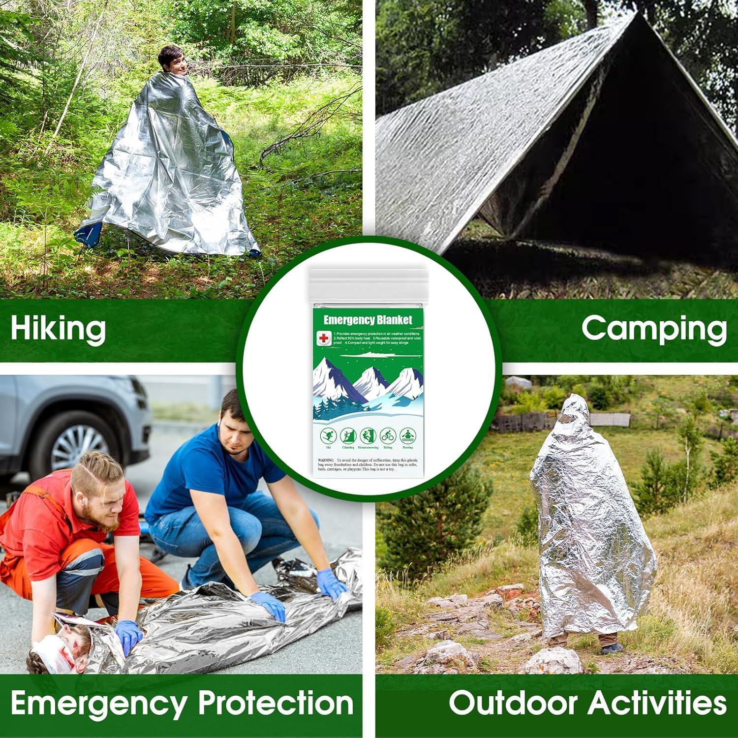 CXYARY Manta Térmica de Mylar 6 Pcs 213x132 cm Camping