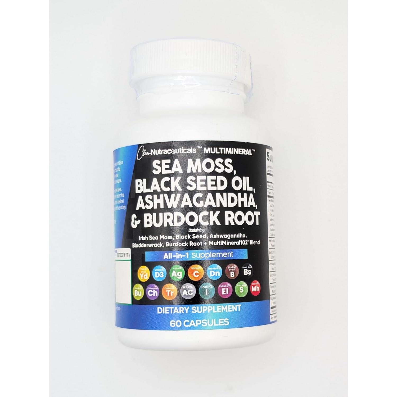 Suplemento Clean Nutraceuticals Musgo Marino 15 Ingredientes