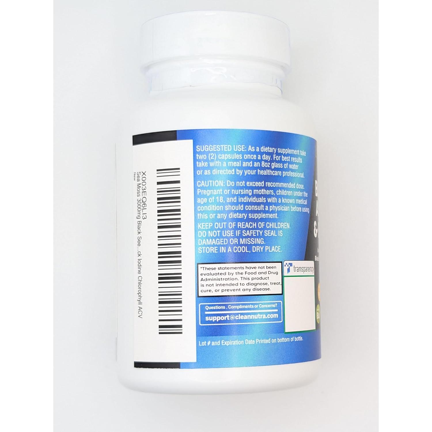 Suplemento Clean Nutraceuticals Musgo Marino 15 Ingredientes