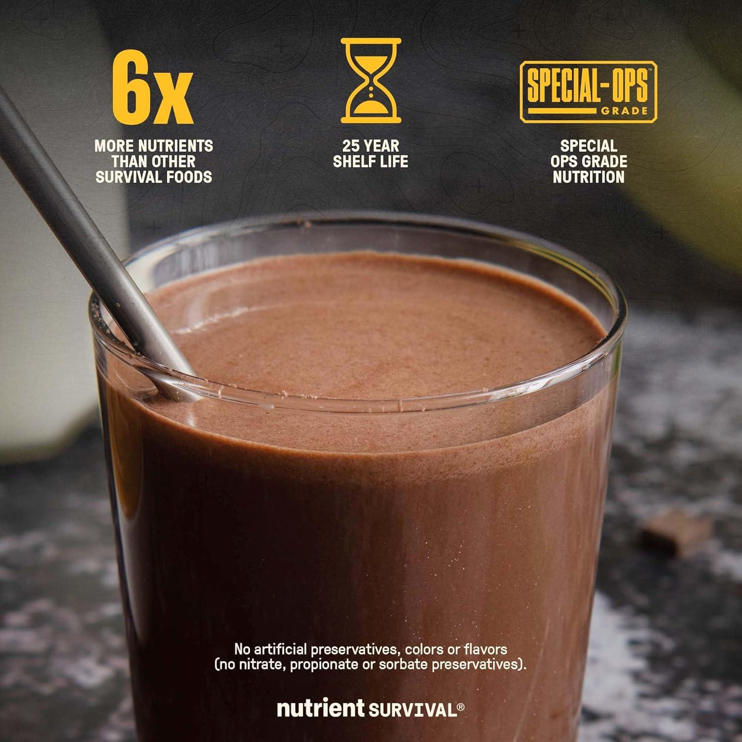 Batido de Proteína Nutrient Survival Chocolate 0.94 kg Sin Gluten