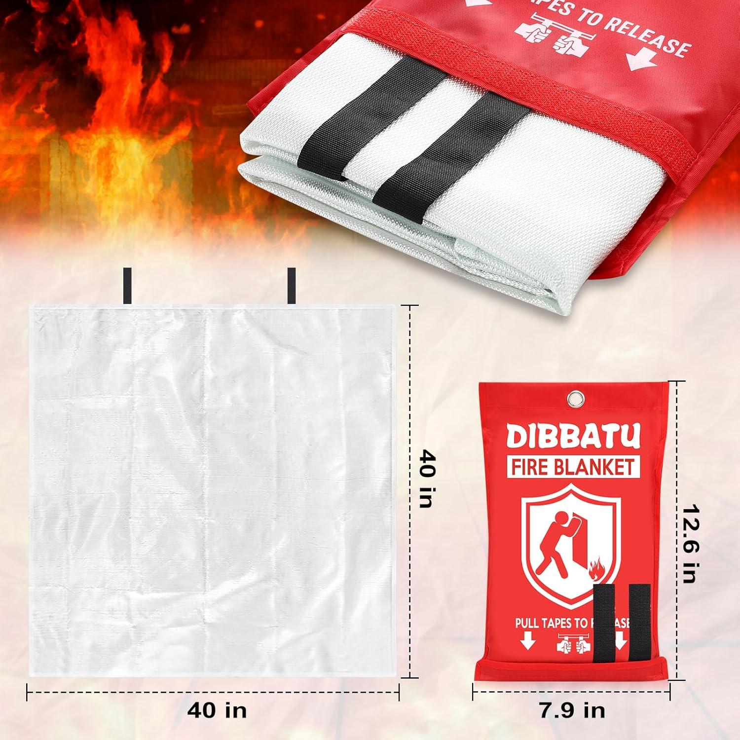 Manta contra incendios DIBBATU 2 Pack 1x1 m Rojo