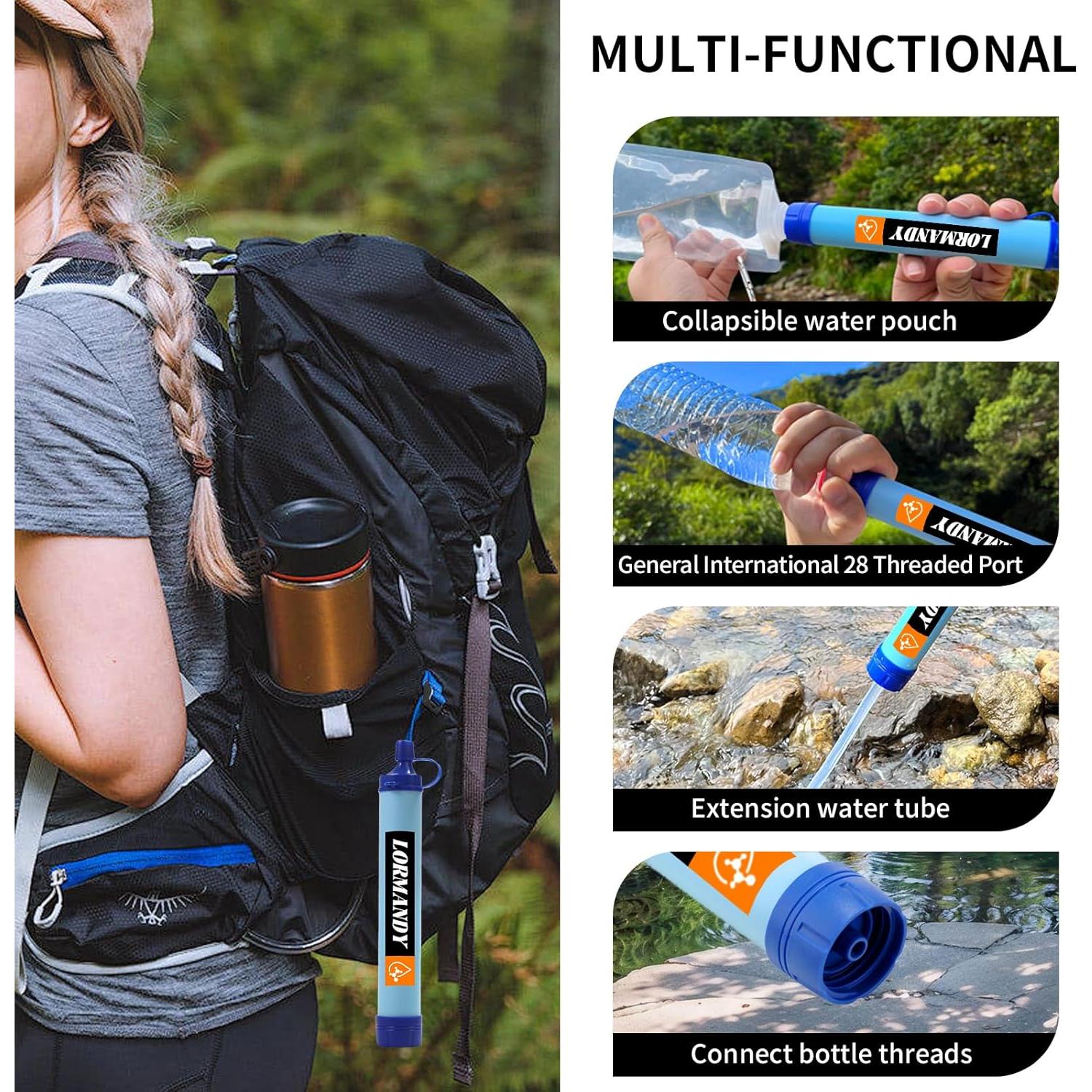 Filtro de Agua Personal Lormandy Mini Portátil 0.01 micrones